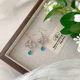 Rain Cloud Earrings Dangle, Fun White Cloud Drop Earrings, Unique Dangle